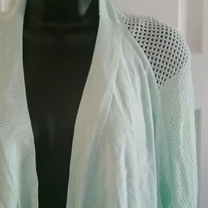 Bebe mesh drape shawl cardigan